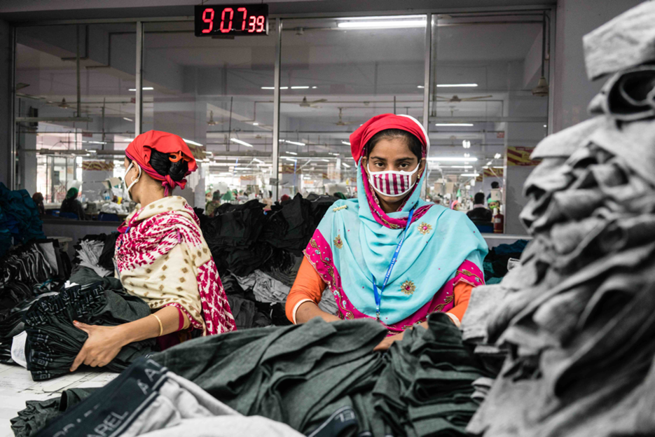 Garment works in Bangladesh